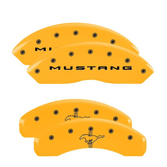 compare product MGP 4 Caliper Covers Engraved Front 2015/Mustang Engraved Rear 2015/Bar & Pony ylw finish black ch