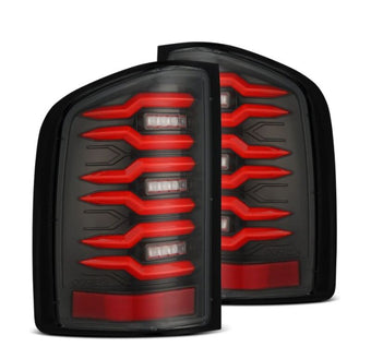 compare product AlphaRex 07-14 Chevrolet Silverado 1500/2500HD/3500HD Luxx-Series LED Tail Lights Black/Red