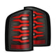 AlphaRex 07 - 14 Chevrolet Silverado 1500/2500HD/3500HD Luxx - Series LED Tail Lights Black/Red - My Store