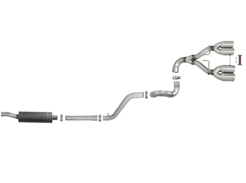 aFe Rebel Series 2.5in 304 SS Cat - Back Exhaust w/ Polished Tip 18 - 20 Jeep Wrangler (JL) - My Store