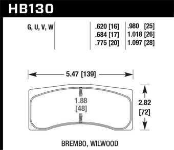 compare product Hawk ER-1 Endurance Racing Brake Pads for Brembo/Wilwood Motorsport Calipers