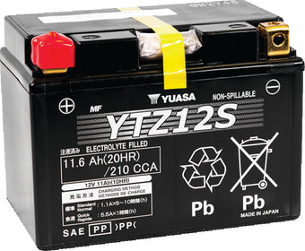 compare product Yuasa YTZ12S Maintenance Free AGM 12-Volt Battery