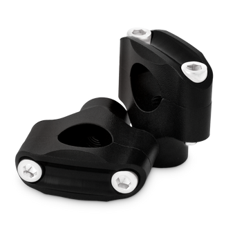 compare product Burly Brand Reaper Riser Clamp 2-Bolt 1-1/2in Tall for 1in Bar, Set - Texture Black