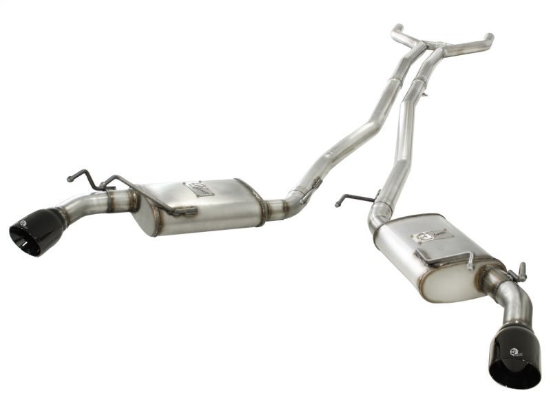 aFe MACHForce XP Exhaust 2.5in Stainless Steel CB/10 - 13 Chevy Camaro V6 - 3.6L (td) (gloss blk tip) - My Store