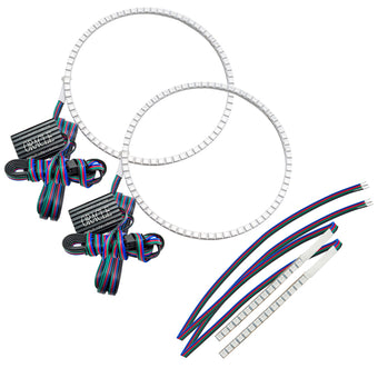 compare product Oracle 21-22 Ford Bronco Headlight Halo Kit w/DRL Bar - Base Headlights -w/No Controller