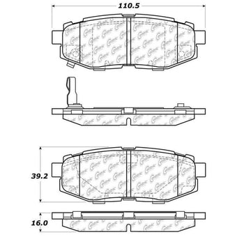 compare product StopTech Street Touring 06-10 Subaru Legacy Sedan/Outback/13 BRZ Rear Brake Pads
