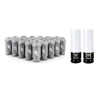 compare product Mishimoto Steel Locking Lug Nuts M14x1.5 24pc Set Silver