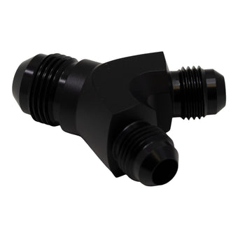 compare product DeatschWerks 6AN Male Flare to 6AN Male Flare to 8AN Male Flare Y Fitting - Anodized Matte Black