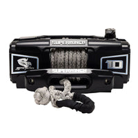 Superwinch 10000 LBS 12V DC 3/8in x 54ft Synthetic Rope Scorpion 10000SR Winch - Black Powdercoat - My Store