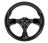 NRG Reinforced Steering Wheel (320mm) Blk w/Gloss Black Trim - My Store