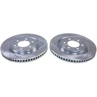 compare product Power Stop 22-23 Ford F-150 Lightning Front Drilled & Slotted Rotor - Pair
