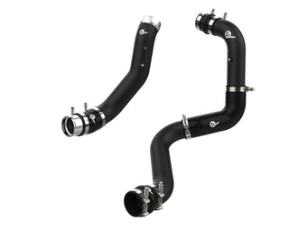 compare product aFe 2024 GM Diesel Trucks V8 6.6L L5P BladeRunner Aluminum 3in Hot & 3.5in Cold Charge Pipe - Black