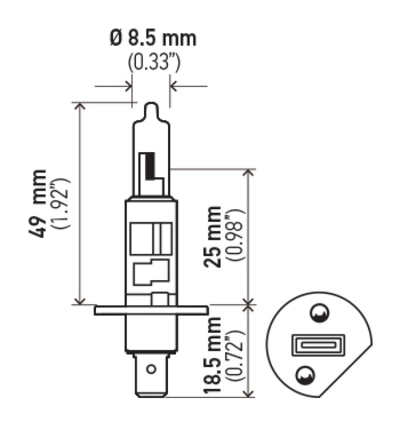 Hella Optilux H1 100W XB Extreme White Bulbs (Pair) - My Store