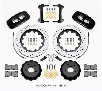 compare product Wilwood AERO6 Front Hat Kit 15.00 Drilled 15-23 Mustang w/Lines