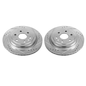 compare product Power Stop 10-16 Cadillac SRX Rear Evolution Drilled & Slotted Rotors - Pair
