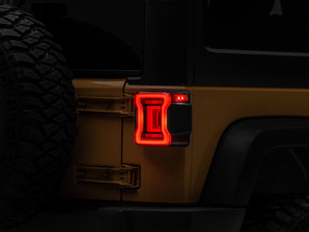 compare product Raxiom 07-18 Jeep Wrangler JK Axial Series JL Style LED Tail Lights- Black Housing- Red Lens