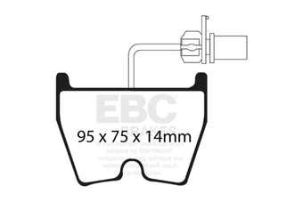 compare product EBC 06-09 Audi RS4 4.2 (Cast Iron Rotors) Bluestuff Front Brake Pads