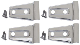 compare product Kentrol 07-18 Jeep Wrangler JK Door Hinge Overlays 4 Pieces 2 Door - Polished Silver