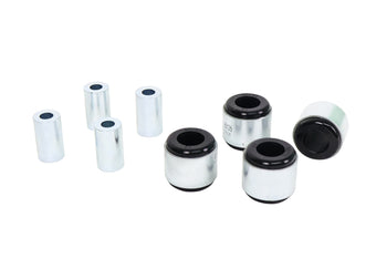 compare product Whiteline 21-25 Ford Mustang Mach-E Rear Lower Trailing Arm Inner & Outer Bushing Kit