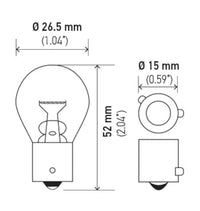 Hella Bulb 9507 24V 21W BAU15s S8 AMBER - My Store