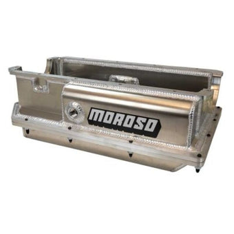 compare product Moroso Energy Mfg 351W/SBF 351W 2 Piece 4 Pickup Dry Sump 7.25in Aluminum Oil Pan
