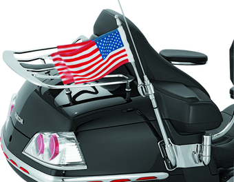 compare product Kuryakyn Antenna Flag Mount With Flag 01-17 GL1800 Chrome