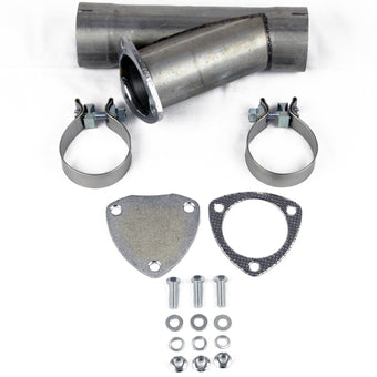 compare product Granatelli 2.25in Aluminized Mild Steel Manual Exhaust Cutout w/Slip Fit/Band Clamp