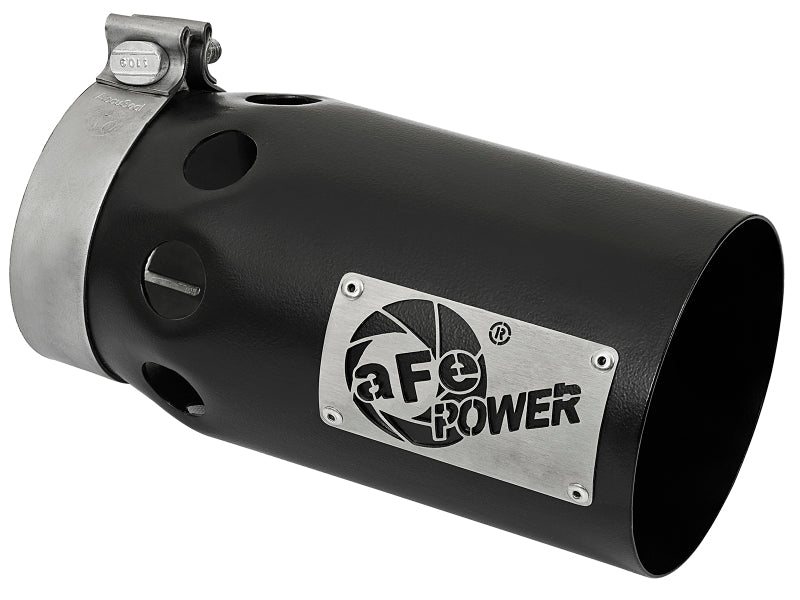 aFe Rebel XD Series Universal Exhaust Tip 4 IN Inlet x 5 IN Outlet x 10 IN L - Black Right Side Exit - My Store