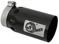 aFe Rebel XD Series Universal Exhaust Tip 4 IN Inlet x 5 IN Outlet x 10 IN L - Black Right Side Exit - My Store
