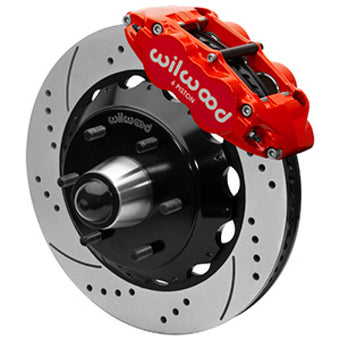 compare product Wilwood 63-87 C10 FNSL6R Front Big Brake Kit 14in drill/slot 6x5.5 BP for drop spindles - Red