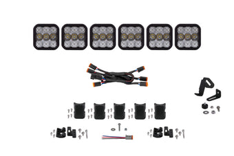 compare product Diode Dynamics SS5 Pro Universal CrossLink 6-Pod Lightbar - White Combo