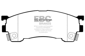 compare product EBC 93-97 Ford Probe 2.0 16v Ultimax2 Front Brake Pads
