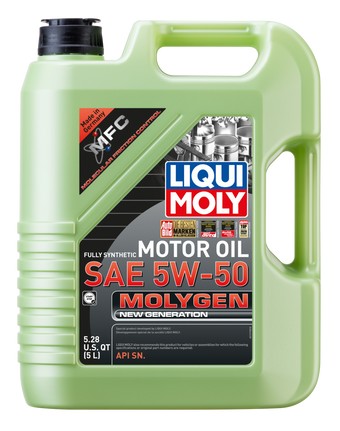 compare product LIQUI MOLY 5L Molygen New Generation Motor Oil SAE 5W50