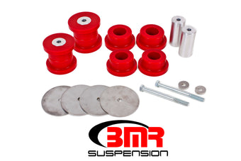 compare product BMR 16-17 6th Gen Camaro Rear Cradle Bushing Kit (Polyurethane) - Red