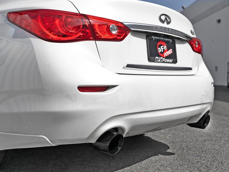 aFe Takeda 2.5in 304 SS Cat - Back Exhaust System w/ Black Tips 16 - 18 Infiniti Q50 V6 - 3.0L (tt) - My Store
