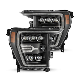 compare product AlphaRex 21-22 Ford F-150 NOVA LED Proj Headlights Plank Style Blk w/Activ Light/Seq Signal
