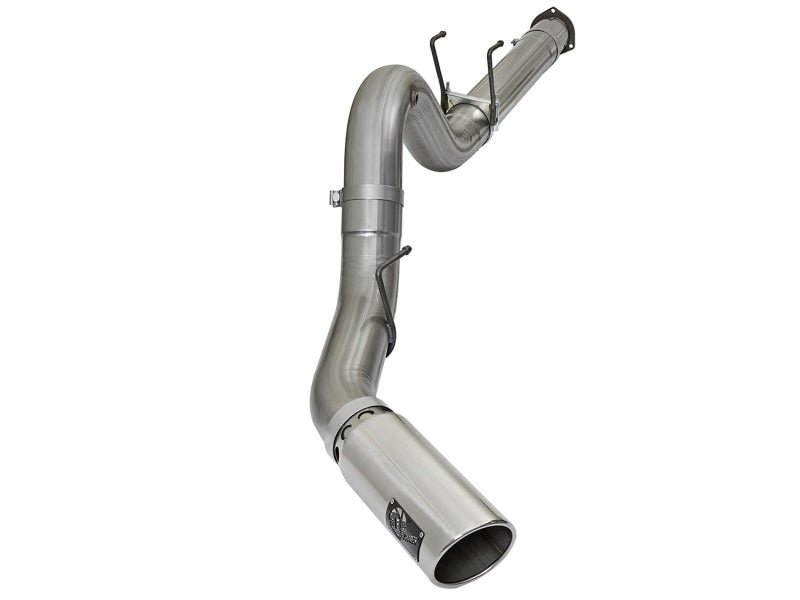aFe LARGE BORE HD 5in 409 - SS DPF - Back Exhaust w/Polished Tip 2017 Ford Diesel Trucks V8 6.7L (td) - My Store