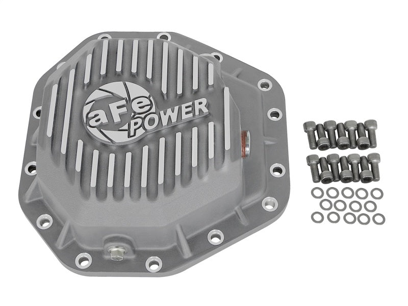 aFe Power Street Ser Rear Diff Cover Raw w/Mach Fin 2017 Ford Diesel Trucks V8 - 6.7L(td) Dana M275 - 14 - My Store