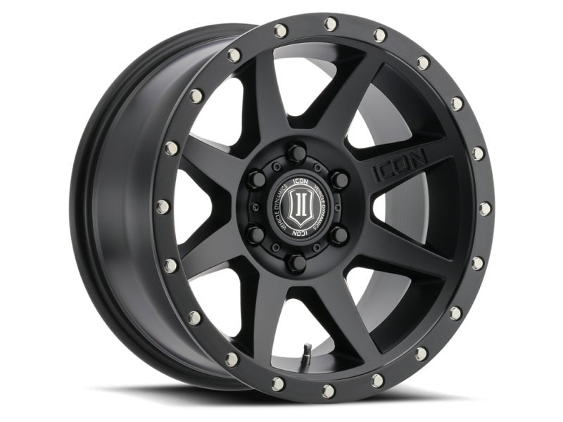 ICON Rebound 17x8.5 6x5.5 0mm Offset 4.75in BS 106.1mm Bore Satin Black Wheel - My Store