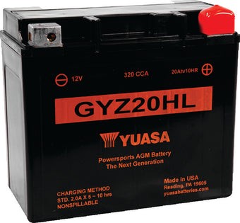 compare product Yuasa GYZ20HL High Performance Maintenance Free AGM 12-Volt Battery