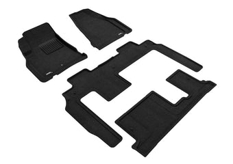compare product 3D MAXpider 09-17 Chevrolet Traverse w Bench 2nd Row Elegant 1st 2nd 3rd Row - Floor Mat Set (Black)