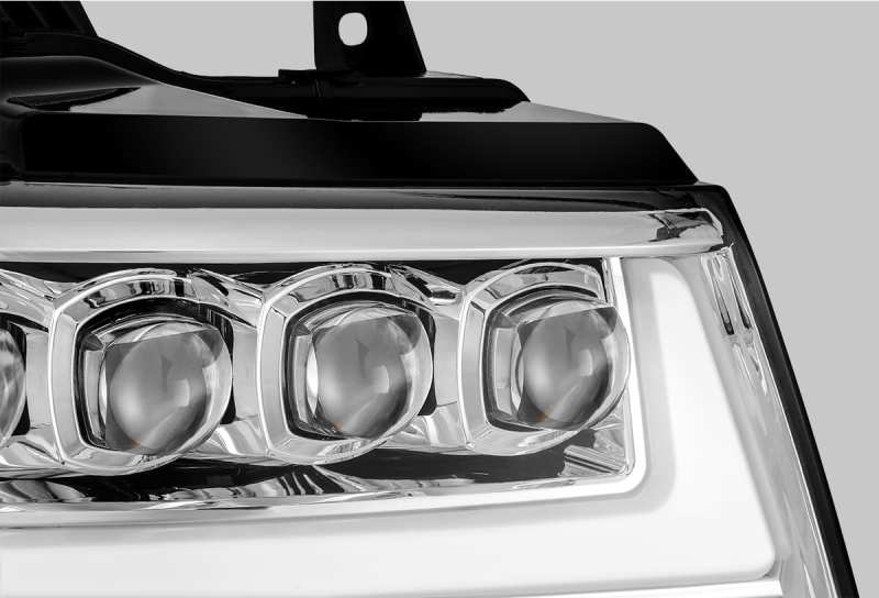 AlphaRex 07 - 13 Chevy Avalanche NOVA LED Proj Headlights Plank Style Design Chrome w/Activ Light/DRL - My Store