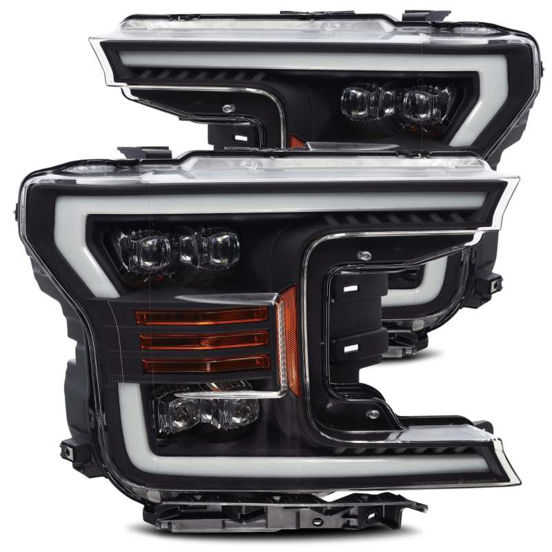 AlphaRex 18 - 19 Ford F - 150 NOVA LED Proj Headlights Plank Style Matte Black w/Activ Light/Seq Signal - My Store