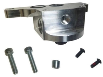compare product Moroso GM LS Oil Filter Adapter - Spin On - External Input Inlet - Outbound Rail