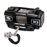 Superwinch 10000 LBS 12V DC 3/8in x 54ft Synthetic Rope Scorpion 10000SR Winch - Black Powdercoat - My Store