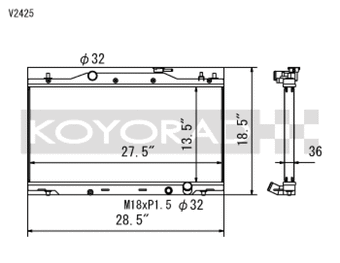 compare product Koyo 02-06 Acura RSX Base/Type-S (MT) Radiator (Req. Non-OEM Rad. Cap)