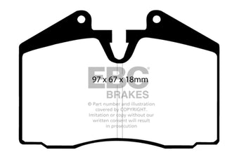 compare product EBC 86-91 Porsche 928 5.0 Greenstuff Rear Brake Pads