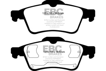 compare product EBC 03-05 Mazda 3 2.0 Redstuff Rear Brake Pads