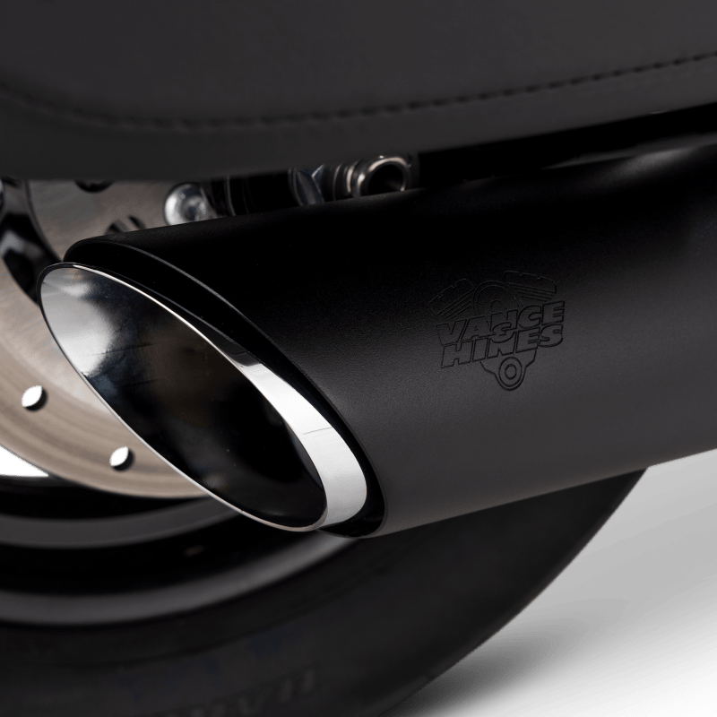 Vance & Hines 2025+ HD Softail Twin Slash 4in Round Black Slip - On Exhaust - My Store