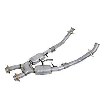 compare product BBK 94-95 Mustang 5.0 High Flow X Pipe With Catalytic Converters - 2-1/2